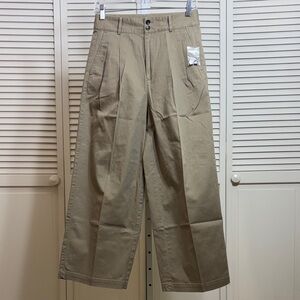 NWT Madewell Pleated Wide-Leg Pants in Light Latte Size 2